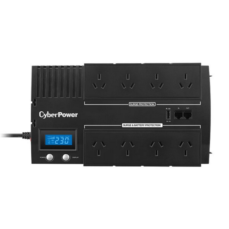 CyberPower BRIC-LCD 1000VA/600W (10A) Line Interactive UPS - (BR1000ELCD) 2 Yrs Wty