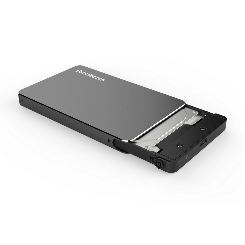 Simplecom Tool Free 2.5inch SATA HDD/SDD to USB 3.1 Enclosure - Black (SE219-BK)