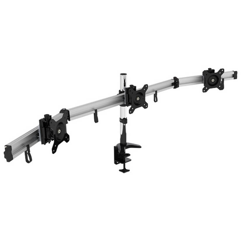 VisionMount VM-MP230C-EX Desk Clamp Aluminium Three LCD Monitor Support up to 24'