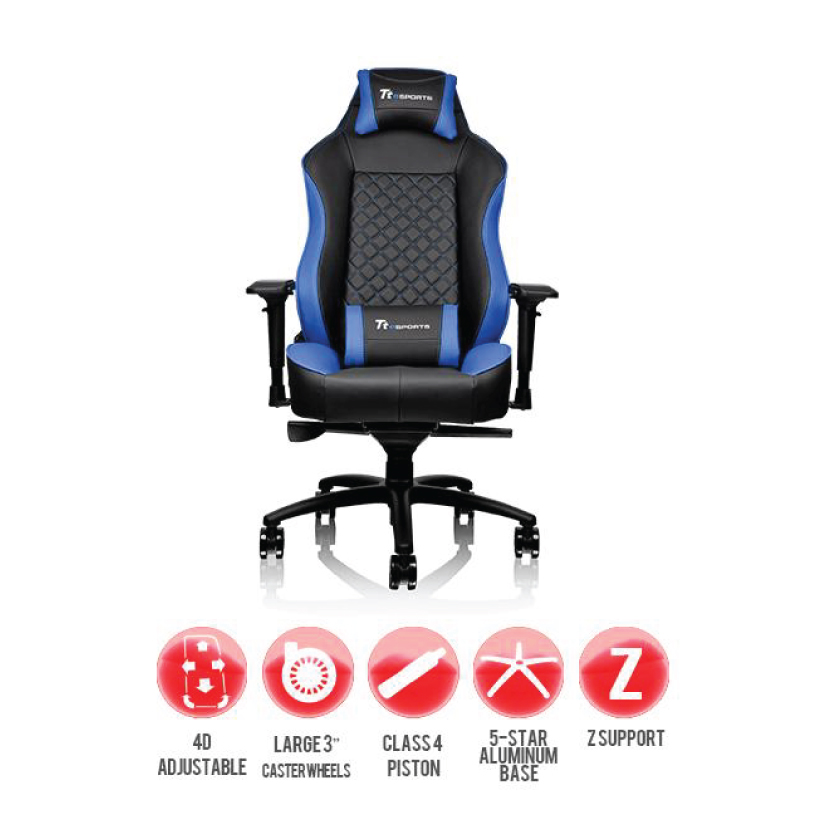 Thermaltake GTC500 Comfort Gaming Chair Black/Blue (GC-GTC-BLLFDL-01)